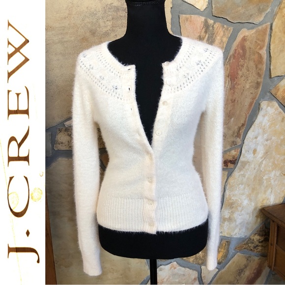 J. Crew Sweaters - J. Crew “The Reeds” Front-Button Sweater Ivory (XS)